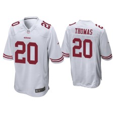 Men San Francisco 49ers #20 Ambry Thomas White Game Jersey