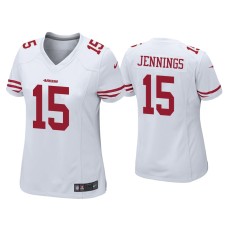 Women San Francisco 49ers #15 Jauan Jennings White Game Jersey