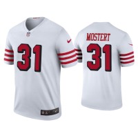 Men San Francisco 49ers #31 Color Rush Legend Raheem Mostert White Jersey Men San Francisco 49ers #31 Color Rush Legend Raheem Mostert White Jersey
