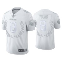 Men San Francisco 49ers #8 MVP Platinum Limited 49ers Steve Young White Jersey