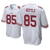 Men San Francisco 49ers #85 White George Kittle Nike Game Jersey