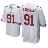 Men San Francisco 49ers #91 White Arik Armstead Nike Game Jersey Men San Francisco 49ers #91 White Arik Armstead Nike Game Jersey
