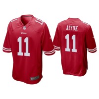 Men San Francisco 49ers #11 Brandon Aiyuk Scarlet 2020 Draft Game Jersey