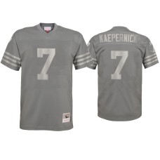 Men San Francisco 49ers #7 Colin Kaepernick Charcoal Metal Replica Jersey