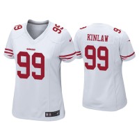 Men San Francisco 49ers #99 Javon Kinlaw White 2020 Draft Game Jersey