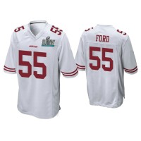 Men San Francisco 49ers #55 Dee Ford Super Bowl LIV White Game Jersey Men San Francisco 49ers #55 Dee Ford Super Bowl LIV White Game Jersey