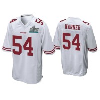 Men San Francisco 49ers #54 Fred Warner Super Bowl LIV White Game Jersey Men San Francisco 49ers #54 Fred Warner Super Bowl LIV White Game Jersey
