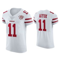 Men San Francisco 49ers #11 75th Anniversary Brandon Aiyuk White Elite Jersey