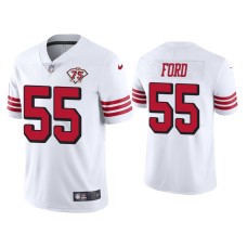 Men San Francisco 49ers #55 75th Anniversary Dee Ford White Limited Jersey Men San Francisco 49ers #55 75th Anniversary Dee Ford White Limited Jersey