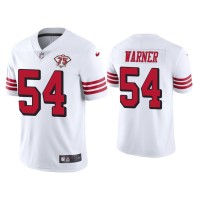 Men San Francisco 49ers #54 75th Anniversary Fred Warner White Limited Jersey Men San Francisco 49ers #54 75th Anniversary Fred Warner White Limited Jersey