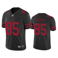 Men San Francisco 49ers #85 George Kittle 100th Season Black Vapor Limited Jersey Men San Francisco 49ers #85 George Kittle 100th Season Black Vapor Limited Jersey