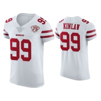 Men San Francisco 49ers #99 75th Anniversary Javon Kinlaw White Elite Jersey Men San Francisco 49ers #99 75th Anniversary Javon Kinlaw White Elite Jersey