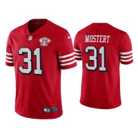 Men San Francisco 49ers #31 75th Anniversary Raheem Mostert Scarlet Limited Jersey