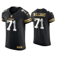 Men San Francisco 49ers #71 Trent Williams Black Golden Edition Elite Jersey