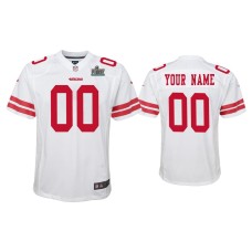 Youth San Francisco 49ers #00 Custom Super Bowl LIV White Game Jersey